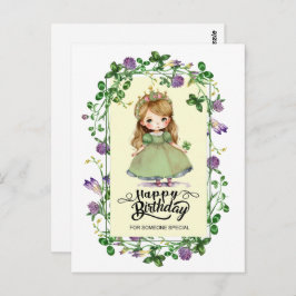 Postal La pequeña princesa irlandesa de cumpleaños de San
