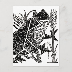 Postal La pequeña rana cantante