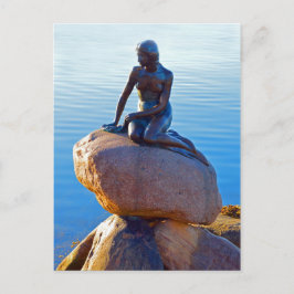 Postal La pequeña sirena en Copenhague, Dinamarca