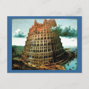 Postal La "pequeña" torre de Babel de Pieter Bruegel