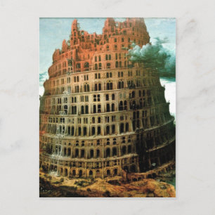 Postal La "pequeña" torre de Babel de Pieter Bruegel