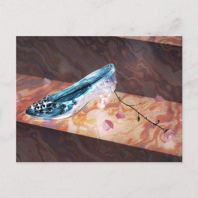 Postal La pequeña zapatilla de cristal (Anverso)