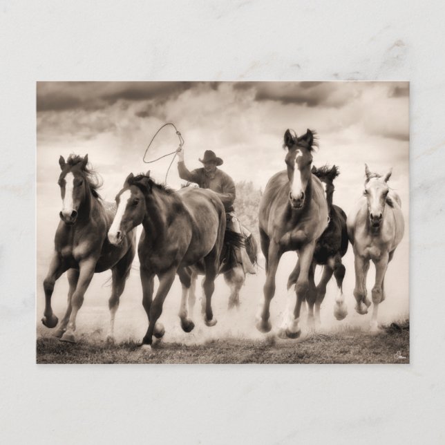 Postal La persecución (Anverso)