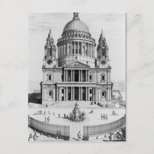 Postal La perspectiva occidental de la catedral de San Pa