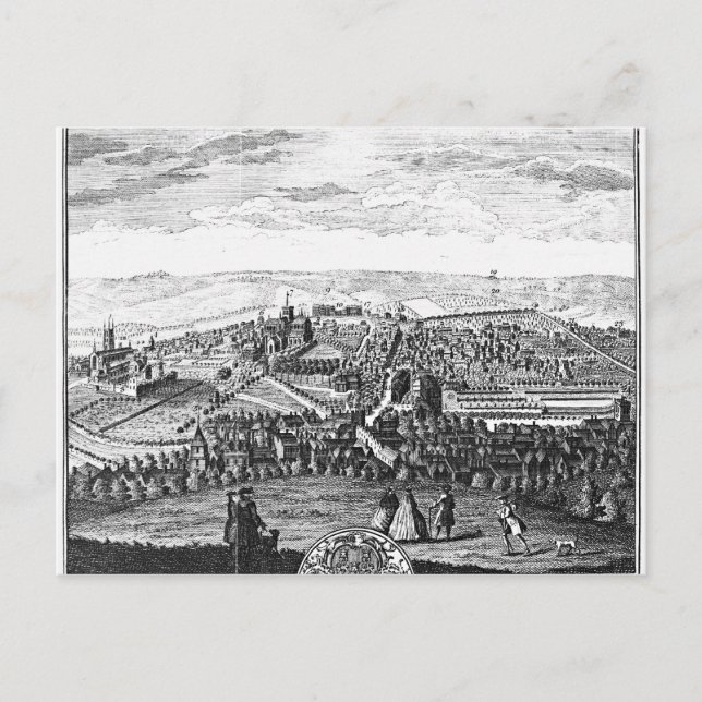 Postal La perspectiva oriental de la ciudad de Winchester (Anverso)