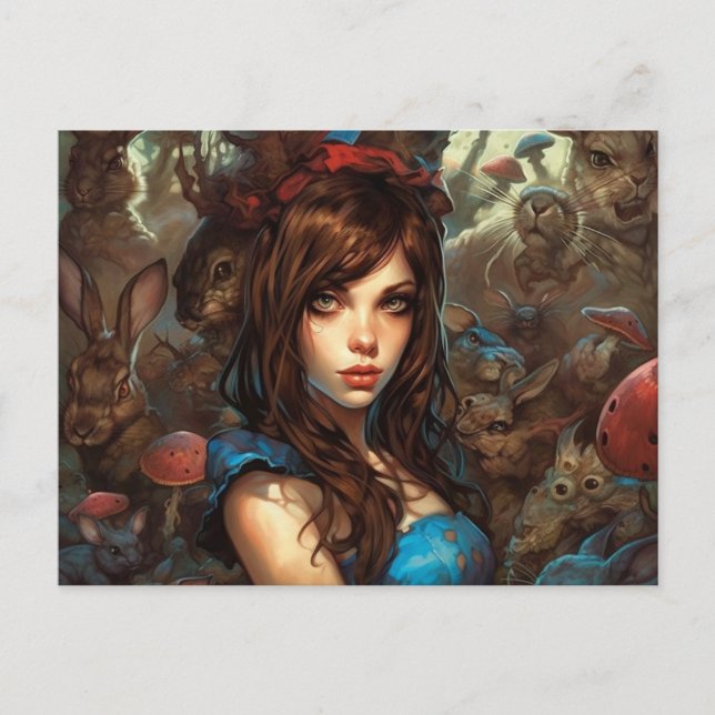 Postal La pesadilla de Alicia (Anverso)