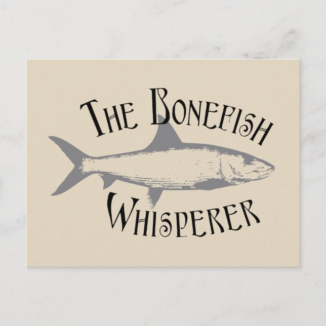 Postal La pesca divertida en el océano por el Whisperer d (Anverso)