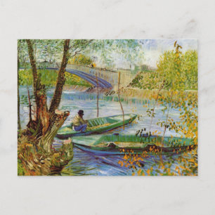 Postal La pesca en primavera, Vincent van Gogh (F354)