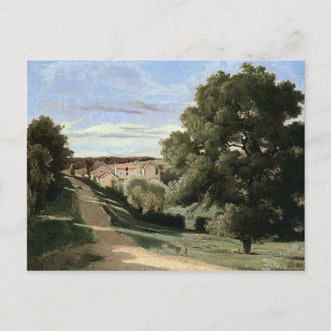 Postal La petite Chaville por Jean-Baptiste Camille Corot (Anverso)