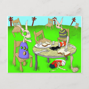 Postal la petite de jeuner su l'herbe