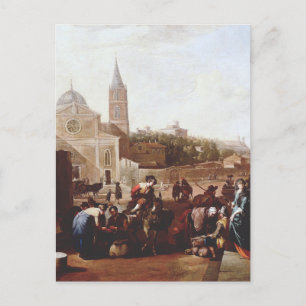 Postal La Piazza del Popolo en Roma de Johannes Lingelba