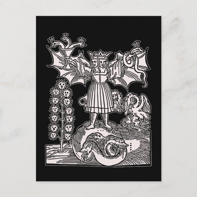 Postal La piedra filosofal (Anverso)