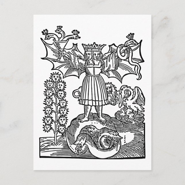 Postal La piedra filosofal (Anverso)