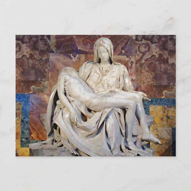 Postal La Pieta de Michelangelo Postcard (Anverso)