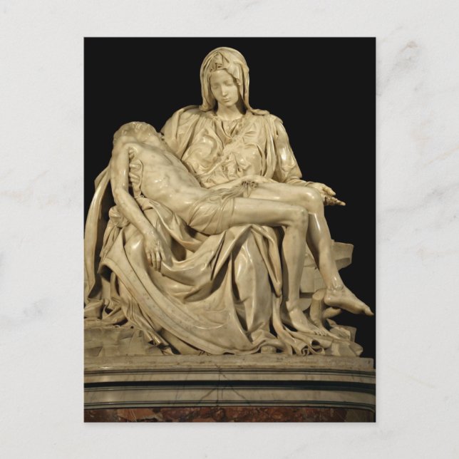 Postal La Pieta de Michelangelo Postcard (Anverso)