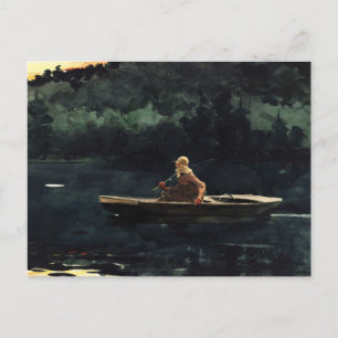Postal La pintura acuarela en aumento de Winslow Homer