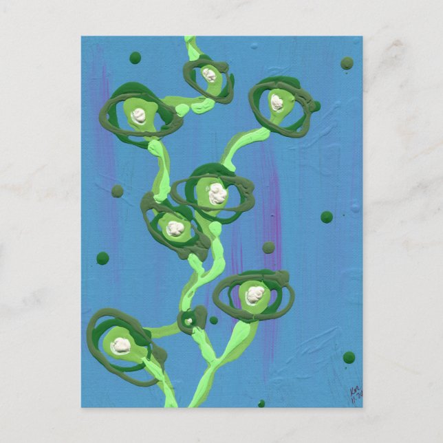 Postal La pintura de arte abstracta (Anverso)