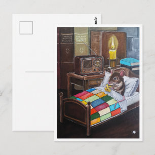 Postal La pintura de la emisión de medianoche de Alfred F
