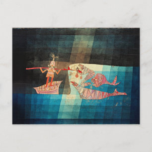 Postal La pintura de Paul Klee, Los Navegantes,