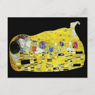 Postal La pintura del beso de Gustav Klimt