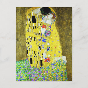 Postal La pintura del beso de Gustav Klimt