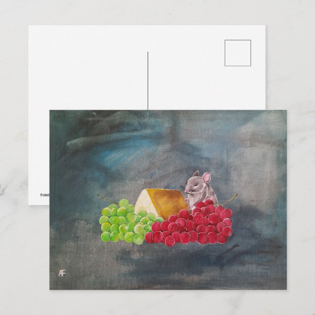 Postal La pintura del invitado no invitado de Alfred Fox (Anverso / Reverso)