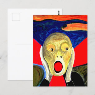 Postal La pintura inspirada en el grito