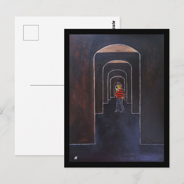 Postal La pintura The Dream Stalker de Alfred Fox (Anverso / Reverso)