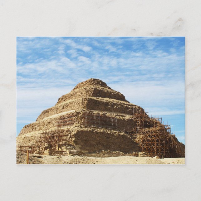 Postal La Pirámide de Djoser - Saqqara, Egipto (Anverso)