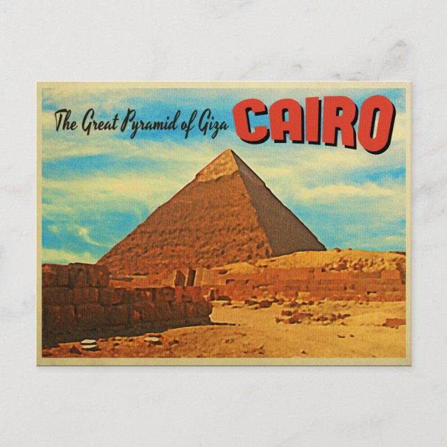 Postal La pirámide de Giza El Cairo Egipto (Anverso)