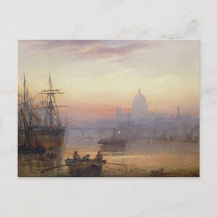 Postal La piscina de Londres al amanecer, 1876