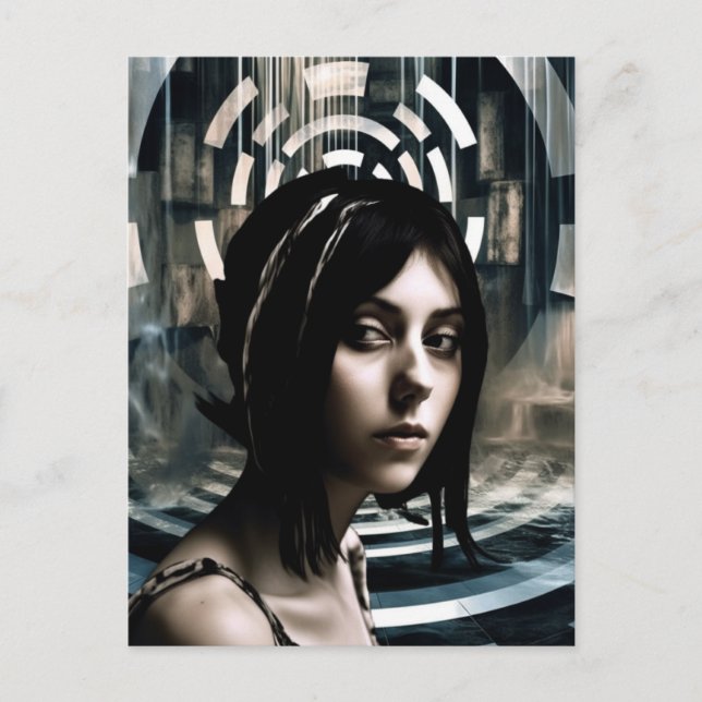 Postal La Piscina Extraña (Anverso)