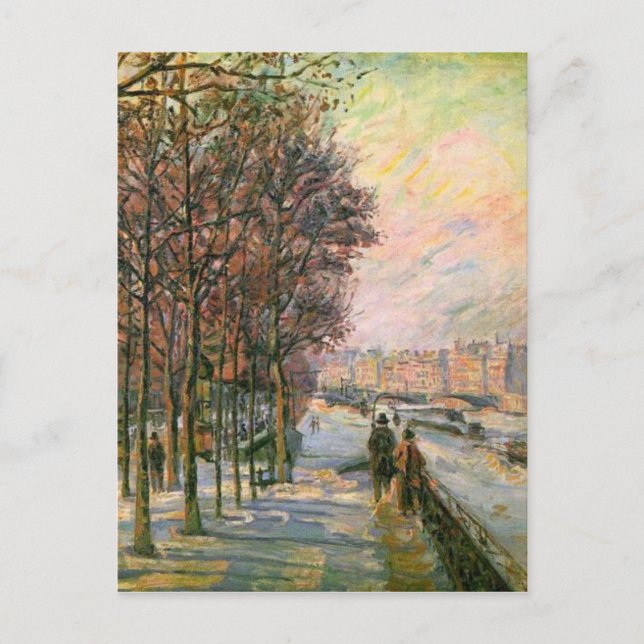 Postal La Place Valhubert por Armand Guillaumin (Anverso)