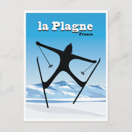 Postal La Plagne, Francia,