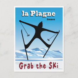 Postal La Plagne, Francia,