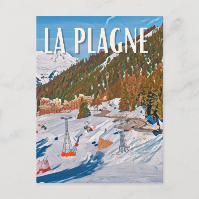 Postal La Plagne Station de ski  (Anverso)