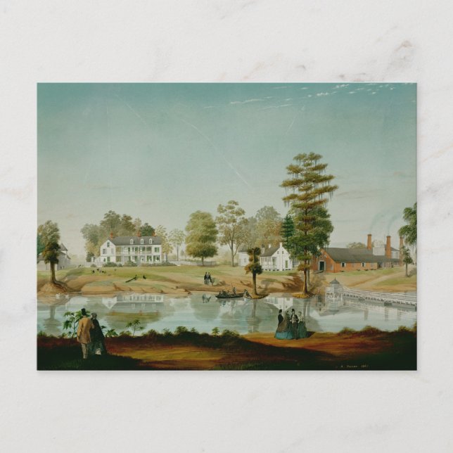 Postal La plantación Olivier, 1861 (Anverso)