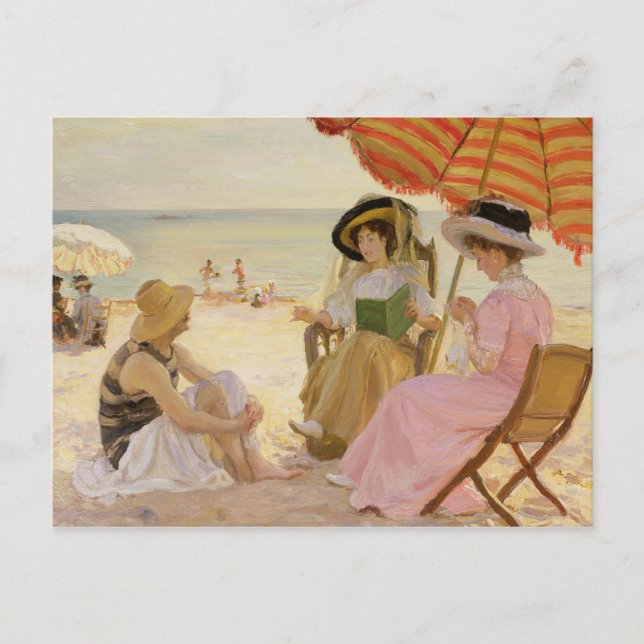 Postal La playa, 1929 (Anverso)