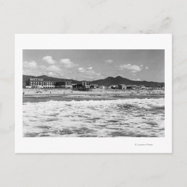 Postal La playa a orillas del mar. Fotografía de Oregón (Anverso)