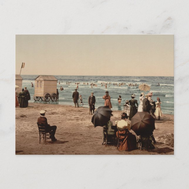 Postal La playa, Blankenberghe, Bélgica (Anverso)