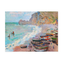 La playa de Etretat Claude Monet
