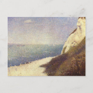 Postal La playa de Honfleur por Georges Seurat