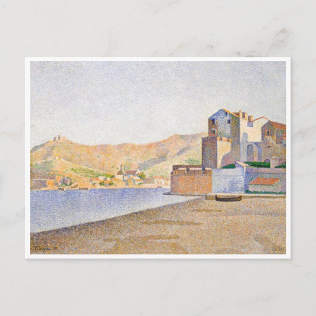 Postal La playa de la ciudad, Collioure, Opus 165 (1887) (Anverso)