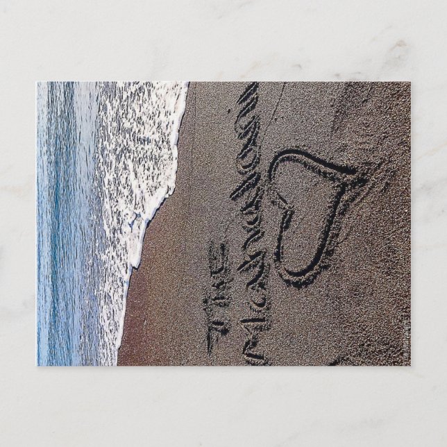 Postal La playa de Mahalani (Anverso)