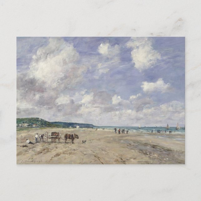 Postal La playa de Tourgeville, 1893 (Anverso)