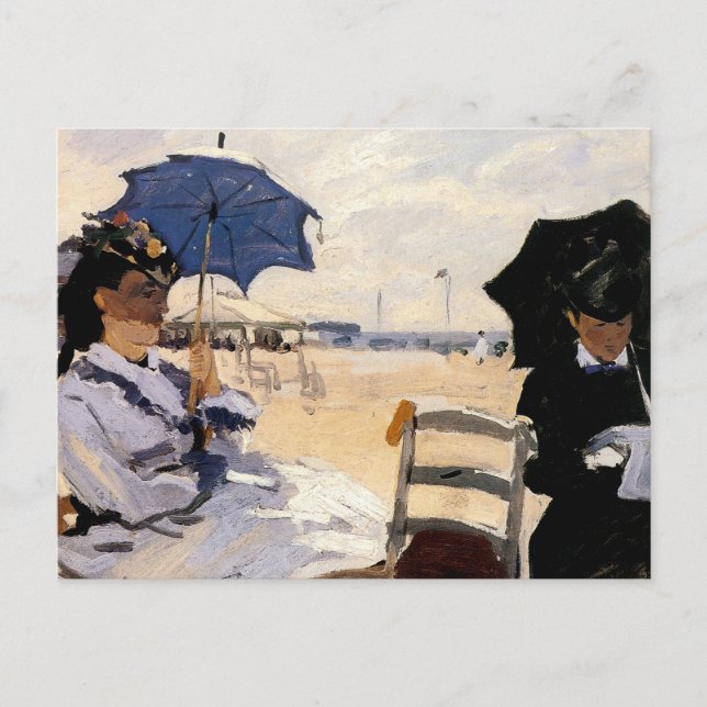 Postal La playa de Trouville (Anverso)