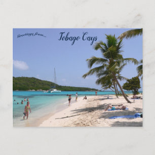 Postal La playa en Tobago Cays