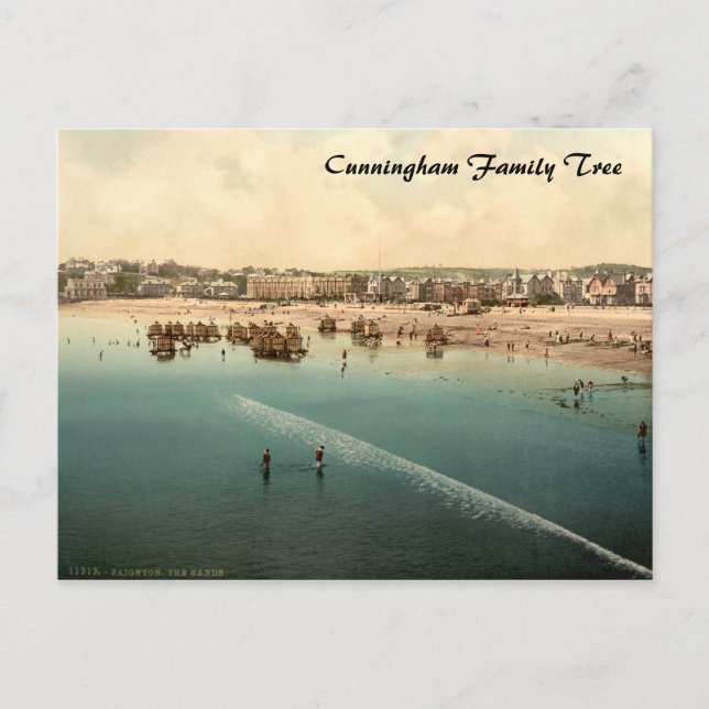 Postal La playa II, Paignton, Devon, Inglaterra (Anverso)