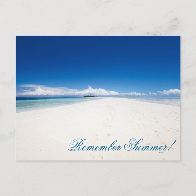 Postal La playa perfecta del océano (Anverso)