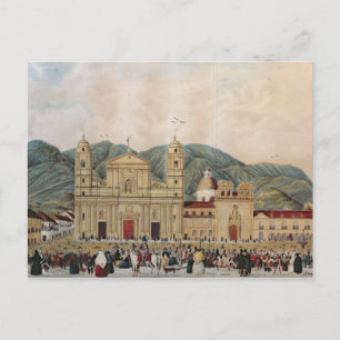 Postal La Plaza de Bolivar, Bogotá, 1837